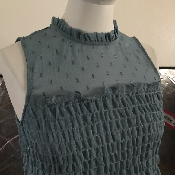 NWT Ruffled Metallic Textured Dress - Picture 2 of 8